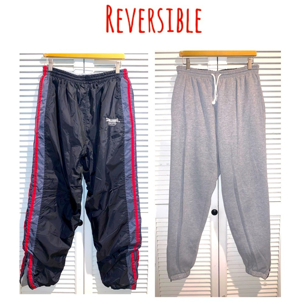 Vintage Spalding reversible parachute track pants Men’s large